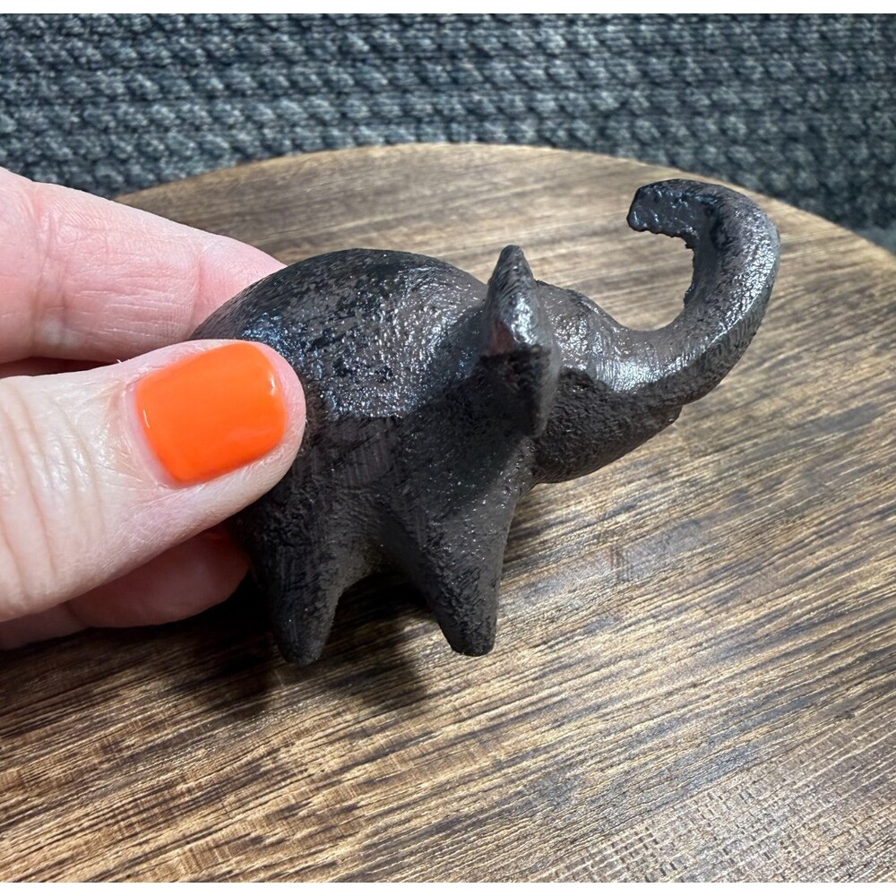 Miniature Cast Iron Botero Elephant